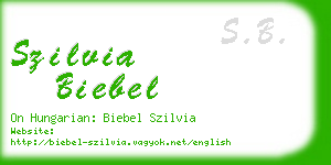 szilvia biebel business card